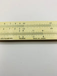 Antique slide rule in case