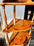 Corner Flame Mahogany Shelving Cabinet
