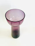 Art Glass Purple Midcentury Style Tubular Vase