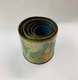 Set of 6 vintage metal children’s stacking tins