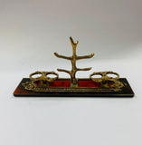 Victorian style brass ring tree and jewellery holder