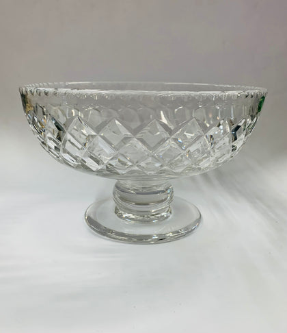 Large Stuart Crystal footed compote serving bowl