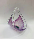 Hand blown Art Glass basket