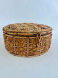 Woven Ratan Round Sewing Box