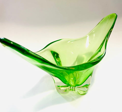 Lime Green Art Glass Vase