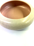 Poole Round Bowl with Lip Pink and Mottled Grey