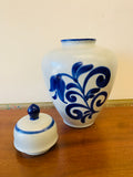 Large German pottery lidded vase or pot