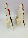 Folk Art wooden Xmas bookends