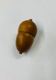 Wooden acorn thread and needle case