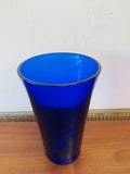 Large cobalt blue glass vase