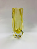 Yellow Midcentury Murano Glass vase