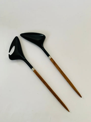 Teak Danish midcentury salad servers