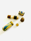 Brass and Colourful Needle Case with Thimble and Cotton