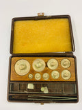 Rare vintage Shelby’s scientific weights set in Bakelite box