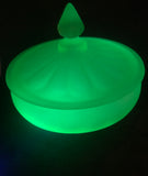 Uranium green glass jewellery box