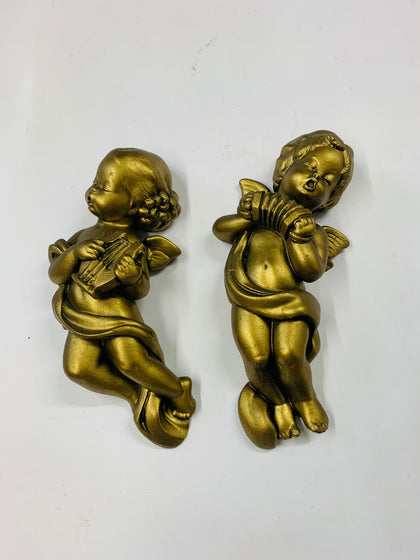 Pair of ceramic angels