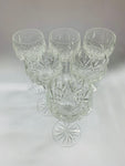 Set of 6 Waterford Lismore hock wine glasses