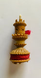 Antique Bakelite and bone castle tape measure and pin cushion