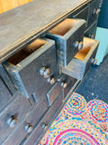 Rustic 13 drawer chest of drawers