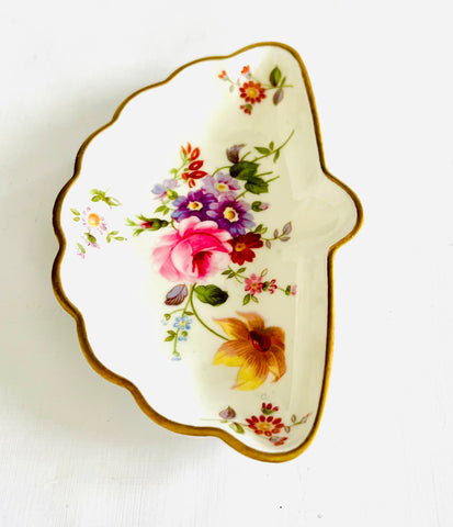 Derby Posies Fan Shaped Dish
