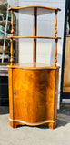 Corner Flame Mahogany Shelving Cabinet