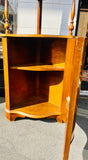 Corner Flame Mahogany Shelving Cabinet