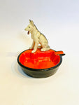 Happy Dog Porcelain Ashtray
