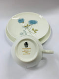 Set of 4 Wedgwood Ice Rose Trios