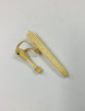 Victorian bone umbrella needle case