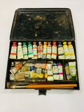 Antique Artists paint tin