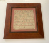 Antique alphabet sampler 1882