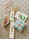 White fabric Chatelaine