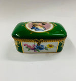 Limoges porcelain hand painted jewellery box