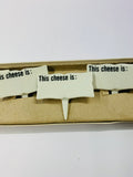 Set of 6 vintage porcelain cheese labels