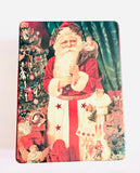 Large Vintage Santa Tin