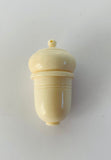 Ivory thimble holder in shape of an acorn