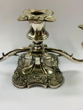 Silver plated vintage candelabra