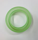 Uranium glass circle bud vase