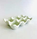 White Ceramic Six Egg Holder