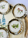 Folk Art Wooden Tray with Six Coaster