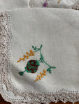 Set of Four Napkins with Chinese Lantern Embroidery