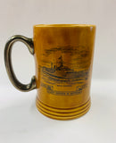 Queen Elizabeth Jubilee mug Fleet review at Spithead June 28th 1977