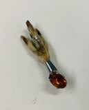 Antique rabbit foot brooch
