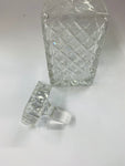 Heavy square crystal whisky decanter