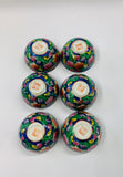 Set of 6 Chinese Famille Verte small cups