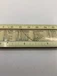 Antique slide rule in case