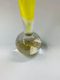 Yellow bubble base bud vase