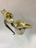 Antique silver plated and glass Claret Jug