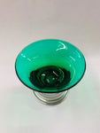 Art Glass Green Vase