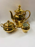 15 Piece Pagoda gold coffee set